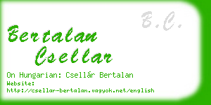bertalan csellar business card